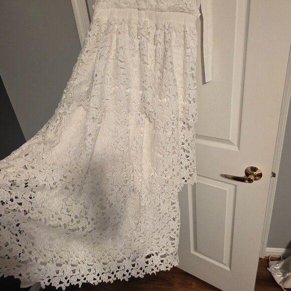 White Tiered Endless Rose Dress - Picture 3 of 6